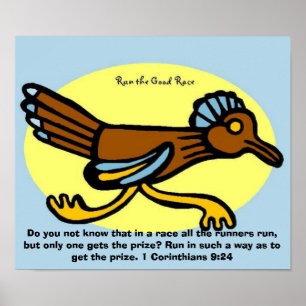 Wissen Sie nicht, dass in einem Rennen alle Läufer Poster