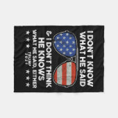 Wissen Sie nicht, was er gesagt hat - Trump 2024: Fleecedecke (Vorderseite (Horizontal))