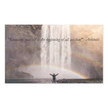 Wissen Sie selbst Zitat - Rechteck-Aufkleber