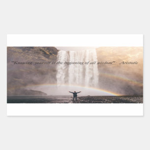 Wissen Sie selbst Zitat - Rechteck-Aufkleber Rechteckiger Aufkleber
