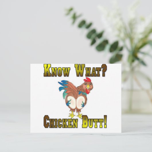 Wissen Sie was? HühnerHintern! Postkarte (Stehend Vorderseite)