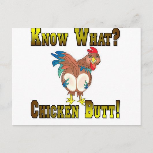Wissen Sie was? HühnerHintern! Postkarte (Vorderseite)