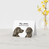 Wissen Sie, wie viel i-Liebe Sie? (Weimaraner) Karte (Gelbe Blume)