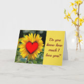 **WISSEN SIE, WIE VIEL ICH LIEBE SIE** MISST U AUC KARTE (Gelbe Blume)