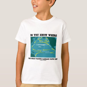 Wissen Sie, wo großer pazifischer Abfall-Flecken T-Shirt