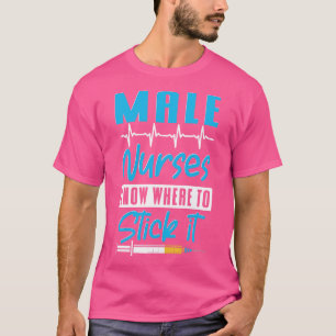 Wissen Sie, wo man ihn halten kann, männliche Kran T-Shirt