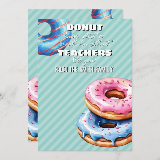 wissen, was Sie tun können, CARD HOLDER Lehrer Einladung (Vorne/Hinten)