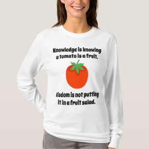 Wissen weiß, dass eine Tomate ein fruchtiger, sonn T-Shirt
