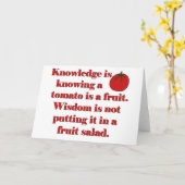 Wissen weiß, dass eine Tomate eine Frucht ist Karte (Gelbe Blume)