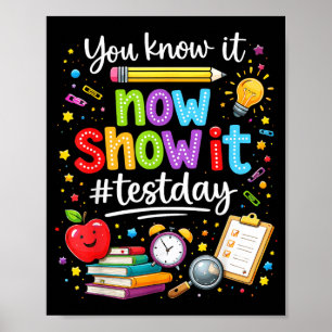 Wissen zeigen Prüfungstag Motivationslehrer Poster