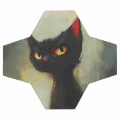 Wissende Schwarze Ninja-Katze Fußball (Flach)