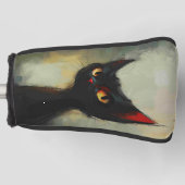 Wissende Schwarze Ninja-Katze Golf Headcover (Vorderseite)