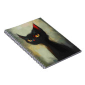Wissende Schwarze Ninja-Katze Notizblock (Rechte Seite)