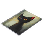 Wissende Schwarze Ninja-Katze Notizblock (Linke Seite)