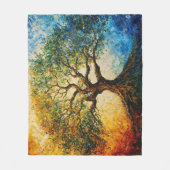 Wissensbaum - Ölgemälde Fleecedecke (Vorderseite)
