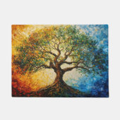 Wissensbaum - Ölgemälde Fußmatte (Vorderseite)