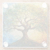 Wissensbaum - Ölgemälde Glasuntersetzer (Rückseite)