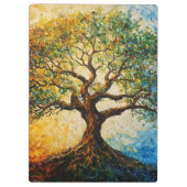 Wissensbaum - Ölgemälde Klemmbrett (Rückseite)