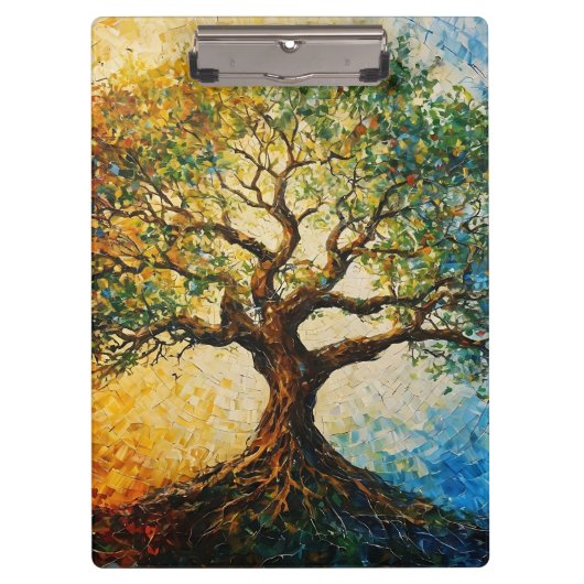 Wissensbaum - Ölgemälde Klemmbrett (Vorderseite)