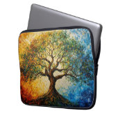 Wissensbaum - Ölgemälde Laptopschutzhülle (Vorderseite Links)