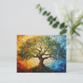Wissensbaum - Ölgemälde Postkarte (Stehend Vorderseite)