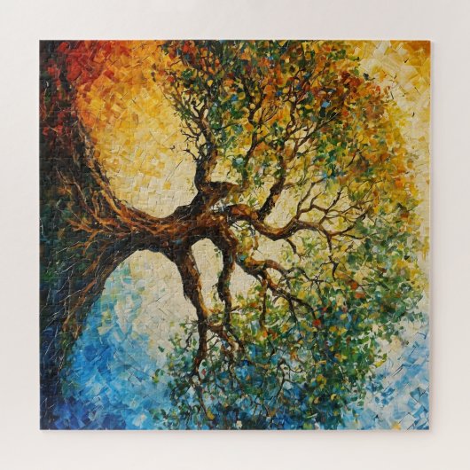 Wissensbaum - Ölgemälde Puzzle (Horizontal)