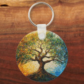 Wissensbaum - Ölgemälde Schlüsselanhänger (Vorderseite)