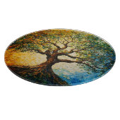 Wissensbaum - Ölgemälde Schneidebrett (Ecke)