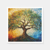 Wissensbaum - Ölgemälde Serviette (Vorderseite)