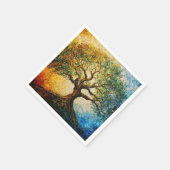 Wissensbaum - Ölgemälde Serviette (Ecke)