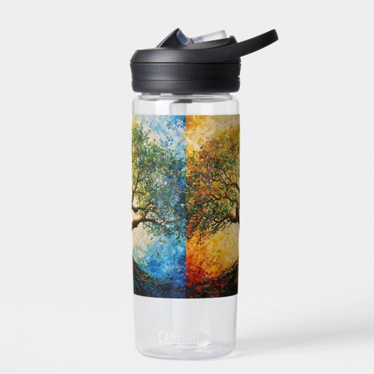 Wissensbaum - Ölgemälde Trinkflasche (Links)