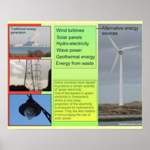 Wissenschaft, alternative Energiequellen Poster