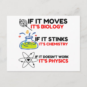 Wissenschaft BIOLOGIE CHEMIE PHYSIK Postkarte