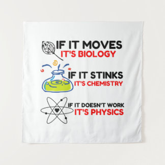 Wissenschaft BIOLOGIE CHEMIE PHYSIK Wandteppich