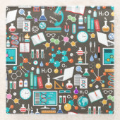 Wissenschaft/Chemie inspiriert Glasuntersetzer (Vorderseite)