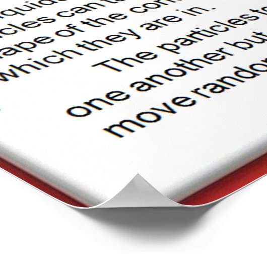 Wissenschaft, Chemie, Partikel in Flüssigkeiten Poster (Ecke)