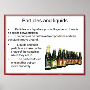 Wissenschaft, Chemie, Partikel in Flüssigkeiten Poster