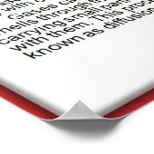 Wissenschaft, Chemie, Partikel in Gasen Poster (Ecke)