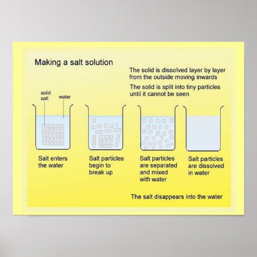 Wissenschaft, Chemie, Salzgewinnung Poster (Vorne)