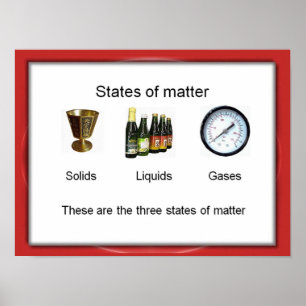 Wissenschaft, Chemie, Staaten der Materie Poster