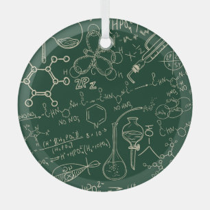 Wissenschaft, Chemie, vintage Labor Muster Ornament Aus Glas