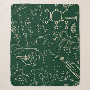 Wissenschaft, Chemie, vintage Labor Muster Sherpadecke