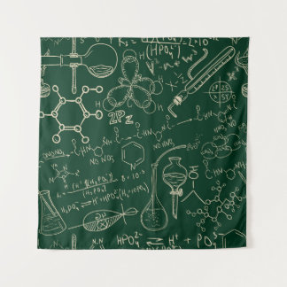 Wissenschaft, Chemie, Vintage Labormuster Wandteppich