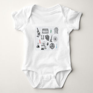 Wissenschaft Chemie Wissenschaftler Muster Baby Strampler