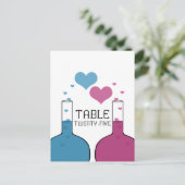 Wissenschaft der Liebe Tischnummer Postkarte (Stehend Vorderseite)