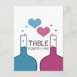 Wissenschaft der Liebe Tischnummer Postkarte