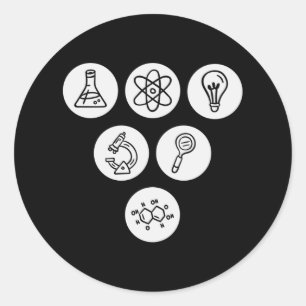 Wissenschaft Elemente Artikel Runder Aufkleber