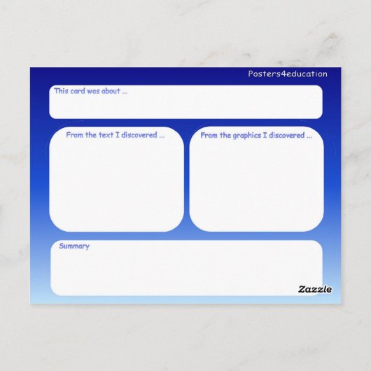 Wissenschaft, Erde Postkarte (Rückseite)