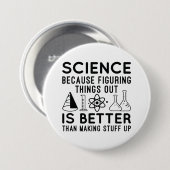 Wissenschaft findet Dinge heraus Button (Vorne & Hinten)