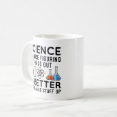 Wissenschaft findet Dinge heraus Kaffeetasse (Vorderseite Links)